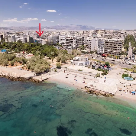 Luxury Seaside Next To Starbucks Opossite The Park Of Flisvos Apartament *
